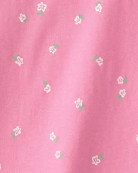 Toddler Girl Floral Relaxed Top - Pink