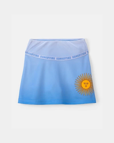 Toddler Girl Umbro Argentina Active Skort - Light Blue/White