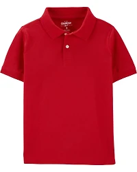 Boys Piqué Polo Shirt - Ruby
