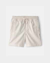 Boys 2-Piece Button-Down Shirt & Short Set - Brown/White