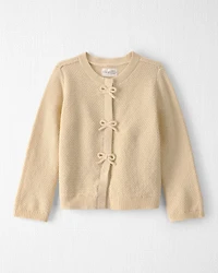 Toddler Girl Organic Cotton Sweater Knit Cardigan