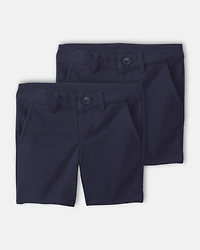 Toddler Girl -Pack Uniform Ponte Knit Shorts