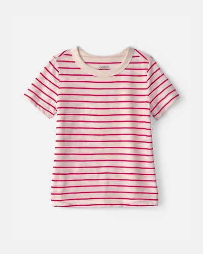 Toddler Striped Top - Red/Ivory