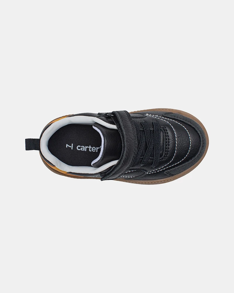 Toddler Boy Casual Sneakers - Black/Brown