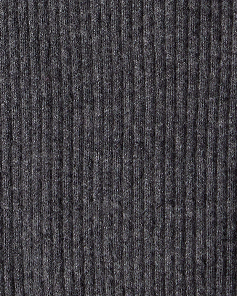 Baby Boy Sheep Print Cotton Long-Sleeve Overall Set - White/Grey