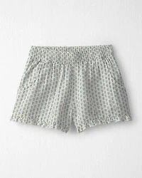 Girls 2-Piece Organic Cotton Gauze Top & Short Set in Floral