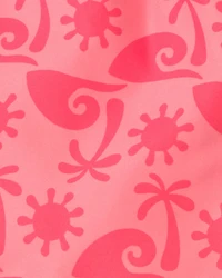 Toddler Boy 2-Piece 'Sandy Toes Club' Rashguard Swimsuit Set - Orange/Ivory