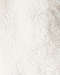 Baby Sherpa Long-Sleeve Hooded Zip-Up Jacket - Ivory