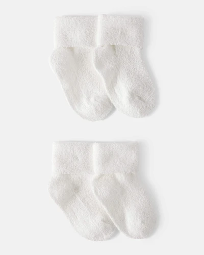 Baby 4-Pack Foldover Chenille Booties