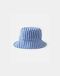 Toddler Boy Reversible Stripe Swim Hat - Blue