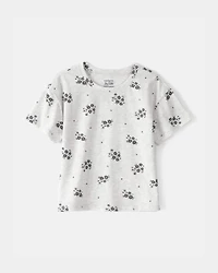 Toddler Girl Floral Top - Grey