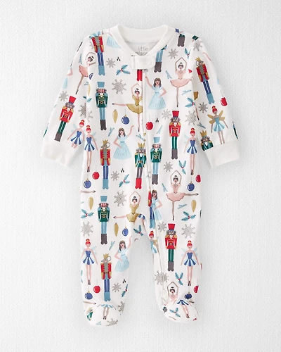 Baby Organic Cotton Holiday Nutcracker Sleep & Play Pajamas