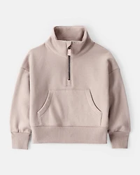 Toddler Girl 2-Piece Daydream Fleece Quarter-Zip Sweatshirt & Joggers Set - Brown