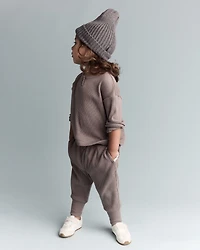 Toddler Long-Sleeve Relaxed Henley Tee - Brown