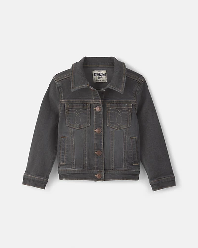 Toddler Girl Denim Jacket - Charcoal Wash