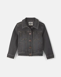 Toddler Girl Denim Jacket - Charcoal Wash
