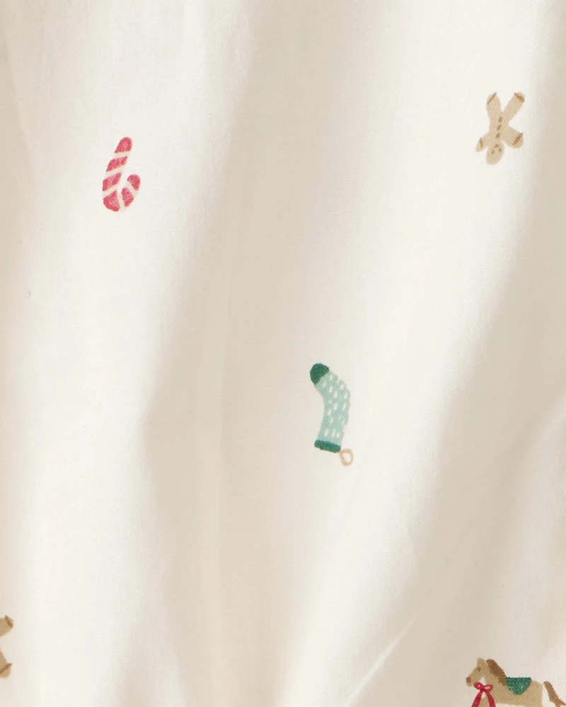 Baby Boy 3-Piece Holiday Print Cotton Long-Sleeve Shirt & Suspender Pant Set - Red/White