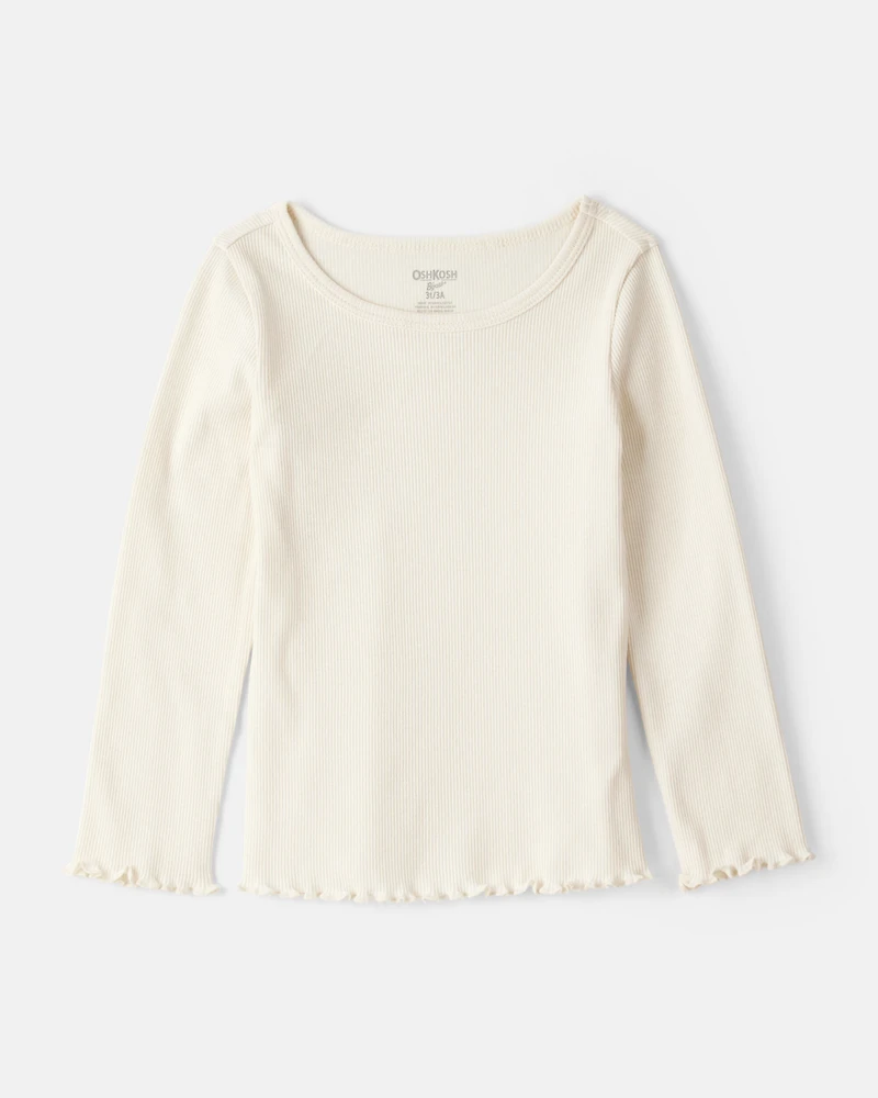 Toddler Girl Hickory Stripe Knit-Like Denim Jumper Set - Blue/Cream