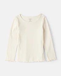 Toddler Girl Hickory Stripe Knit-Like Denim Jumper Set - Blue/Cream