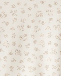 Toddler Girl Floral Print French Terry Long-Sleeve Pullover Sweatshirt - Ivory