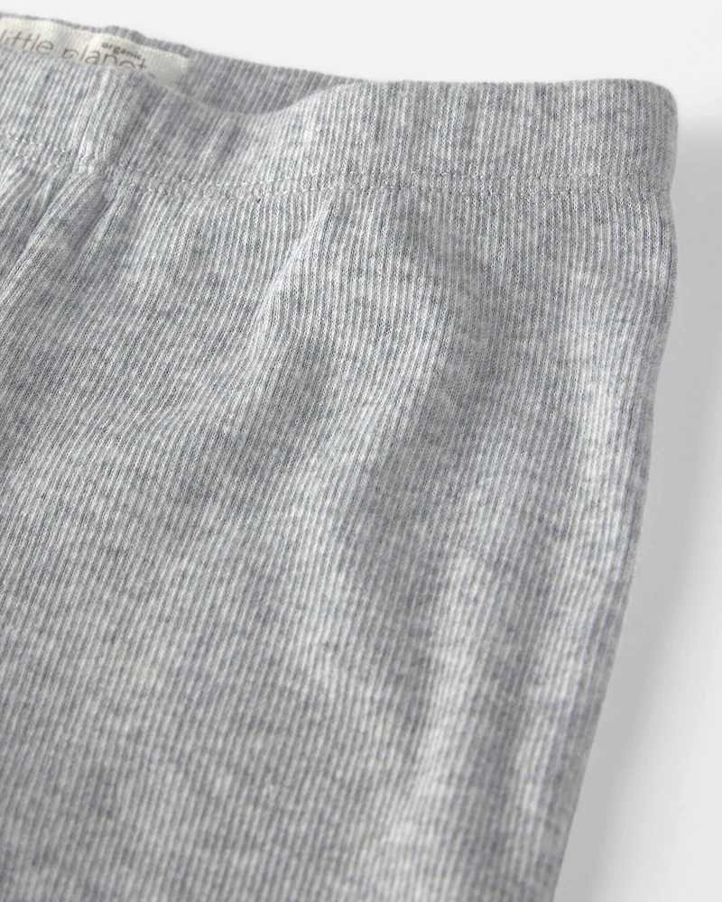 Baby Boy Organic Cotton Rib Footed Pants