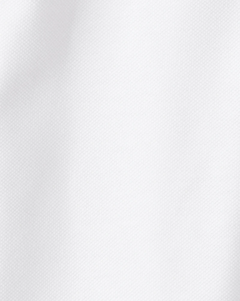 Kid 2-Pack Pique Uniform Polo Shirts - White