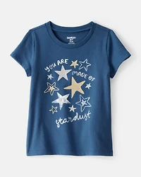 Toddler Girl Stardust Short-Sleeve Graphic Tee - Blue