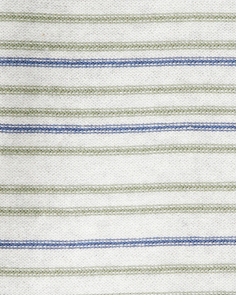 Baby Boy Long-Sleeve Stripe Fashion Top - Grey