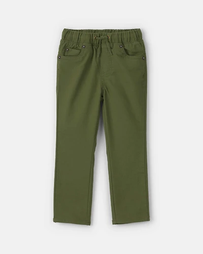 Toddler Boy Pull-On Pants - Olive Green