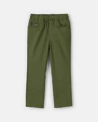 Toddler Boy Pull-On Pants - Olive Green