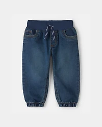 Baby Boy Denim Jogger - Dark Wash