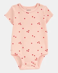 Baby 2-Piece Bodysuit & French Terry Short Set - Pink