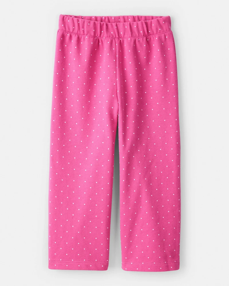 Toddler Girl Mini Icon French Terry Pullover & Pant Set - Pink