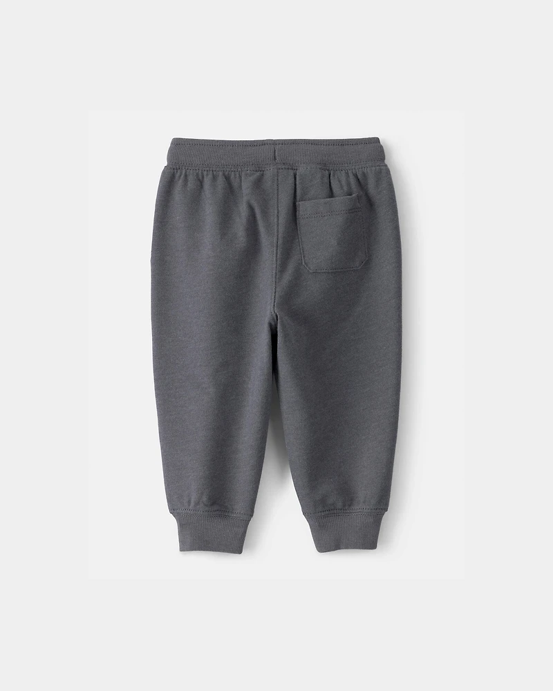 Baby Boy French Terry Joggers - Grey