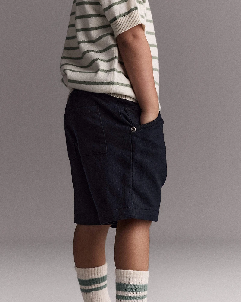 Toddler Boy Bermuda Shorts - Black