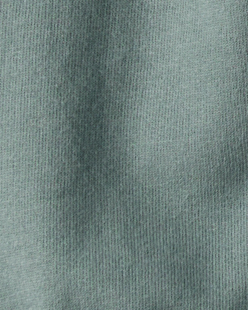 Baby Boy Dinosaur French Terry Long-Sleeve Tee & Pant Set- Green/Grey