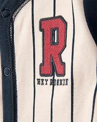 Baby Boy Baseball Rookie Snap Cotton Sleep & Play Pajamas