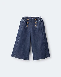 Toddler Girl Urban Wide Leg Denim Pant - Blue