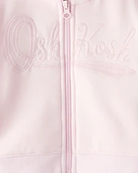 Baby Girl 2-Piece Hooded Zip-Up Jacket & Joggers Set - Pink