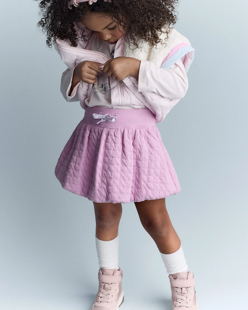Toddler Girl Bubble Skirt - Lilac