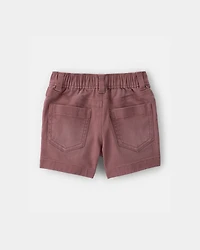 Baby Boy Twill Pull-On Shorts - Brown