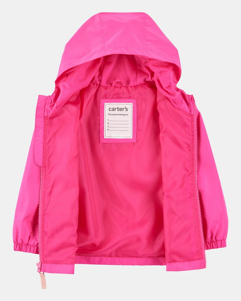 Baby Solid Windbreaker Jacket - Pink