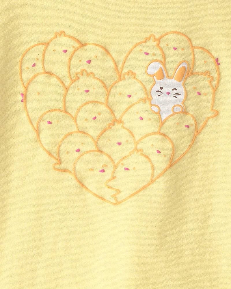 Toddler Girl Easter Chick Graphic Tee - Yellow