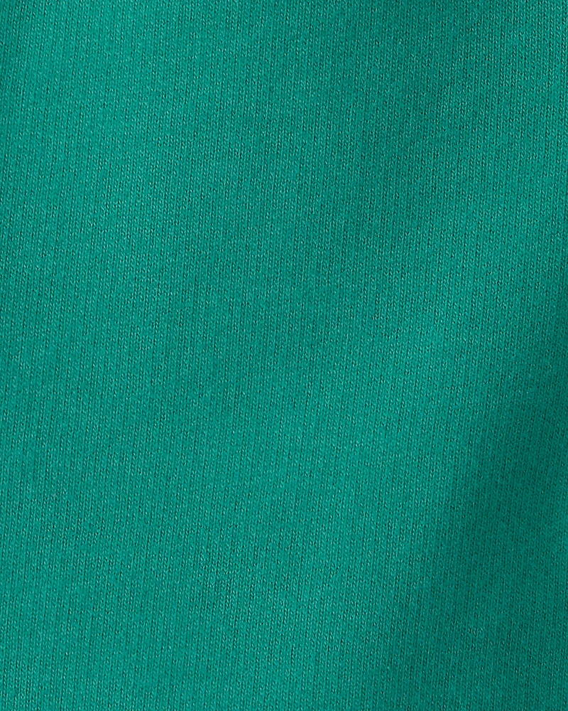 Toddler Boy Striped French Terry Shorts - Green/Ivory