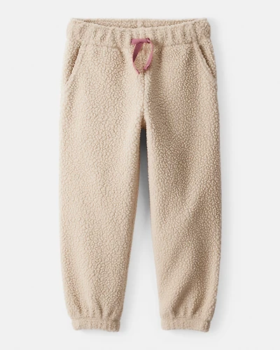 Toddler Girl Cozy Jogger Pants - Brown