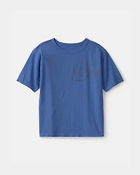 Boys 2-Piece 'Athletic Dept' Tee & Denim Jeans Set - Brown/Grey