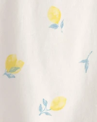 Baby Girl Lemon Relaxed Top - Cream