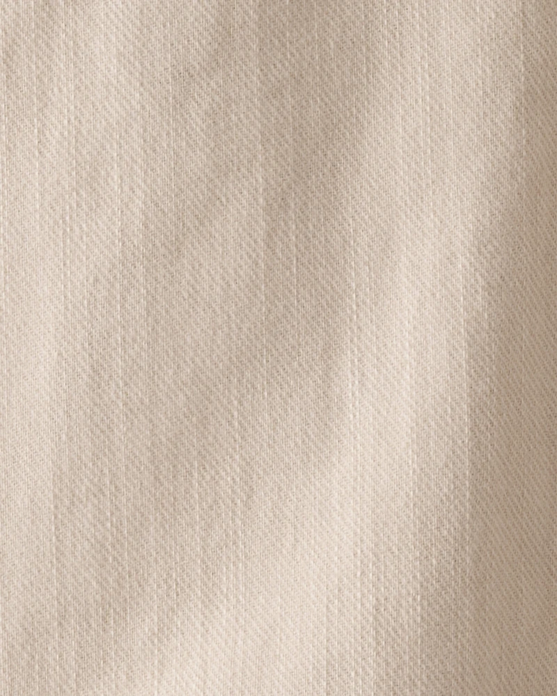 Toddler Boy Hooded Denim Jacket - Khaki