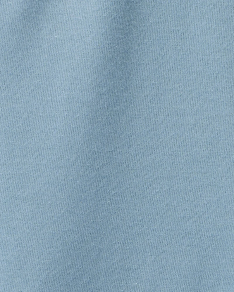 Girls Solid Cotton Flare Stretch Leggings - Blue