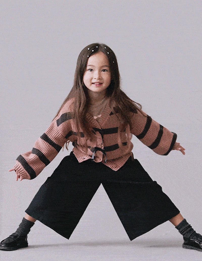 Toddler Girl Wide Leg Pocket Pant - Black